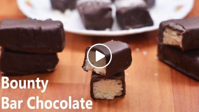 घर पे बनाये कोकोनट चॉकलेट|Bounty bar chocolates|કોકોનટ ચોકલૅટ|homemade coconut chocolate recipe|