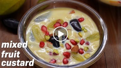 Fruit Custard Recipe | Mixed Fruit Custard | Fruit Salad Recipe with Custard (Eggless)