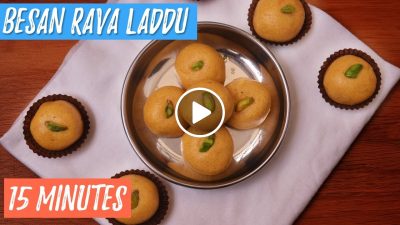 Besan Rava Ladoo Recipe | Besan Laddu Magad | बेसन रवा लाडू Ganesh Chaturthi swaminarayan ladudi