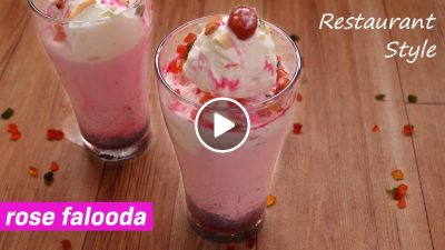 Rose falooda recipe | Royal falooda recipe | रोज फालूदा रेसिपी summer dessert | Coldrink | Sharbat