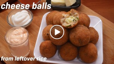 Cheese balls with leftover rice recipe | crispy cheese ball | चीज बॉल रेसिपी | cheese starter |